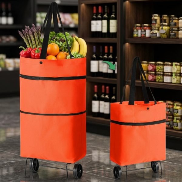 Foldable Grocery Trolley Bag with Wheels