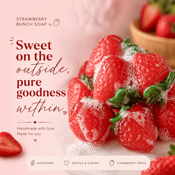 Hanging Strawberry Shaped Fragrant Hand Soap