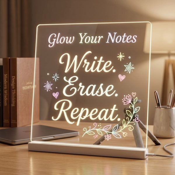 Transparent Acrylic LED Writing Board with Rewritable Surface