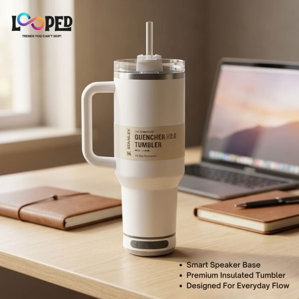Insulated Tumbler with Detachable Bluetooth Speaker