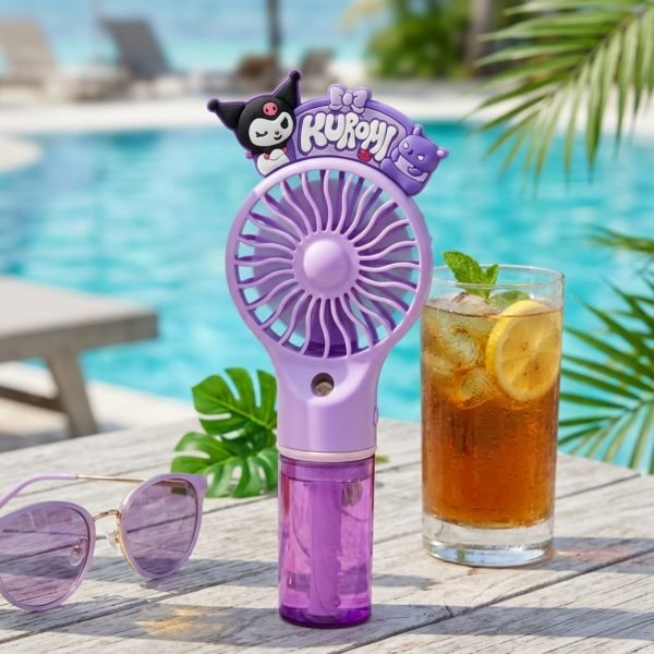 Portable Hand Fan with Mist Spray and 3 Speed Settings