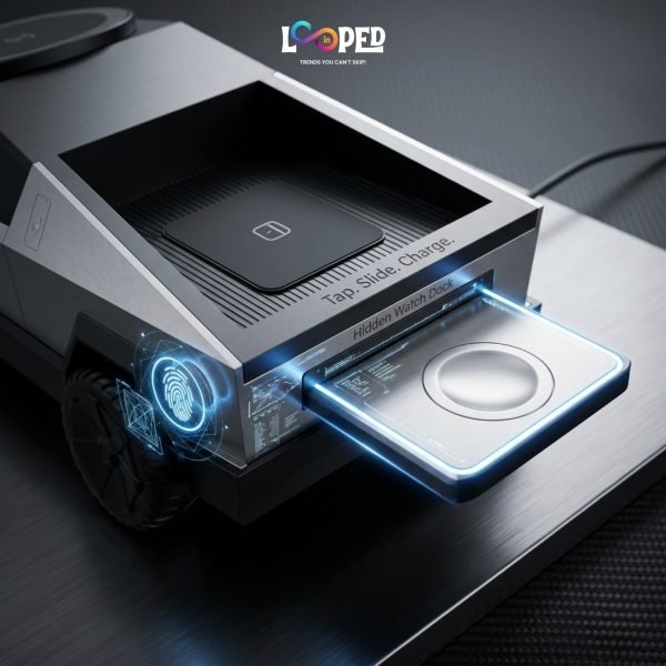 3 in 1 Cybertruck Wireless Charging Station with Fast Wireless Charger, Night Lamp & Phone Stand for iPhone, Samsung & AirPods