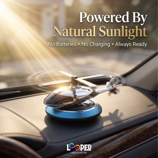 Solar Rotating Helicopter Car Dashboard Air Freshener, Aromatherapy Perfume Diffuser, Decorative Dashboard Accessory