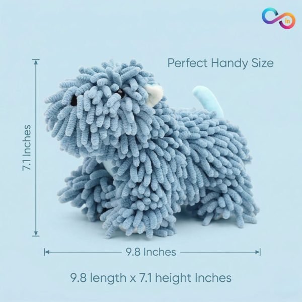 Cute Cartoon Puppy Hanging Hand Towel, Super Soft Chenille Kitchen Bathroom Hand Drying Towel