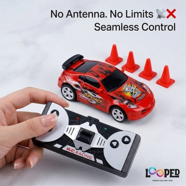 Mini Coke Can Remote Control Racing Car, Rechargeable RC Toy Car with Compact Storage Can & USB Charging