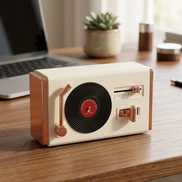 Mini Retro Bluetooth Speaker with FM Radio, USB, TF Card & AUX, Portable Wireless Vintage Music Speaker