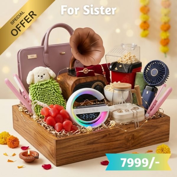 For Sisters Rakhi Special Platinum Gift Hamper | FREE Rakhi Included | Trending Gadgets & Premium Gifts