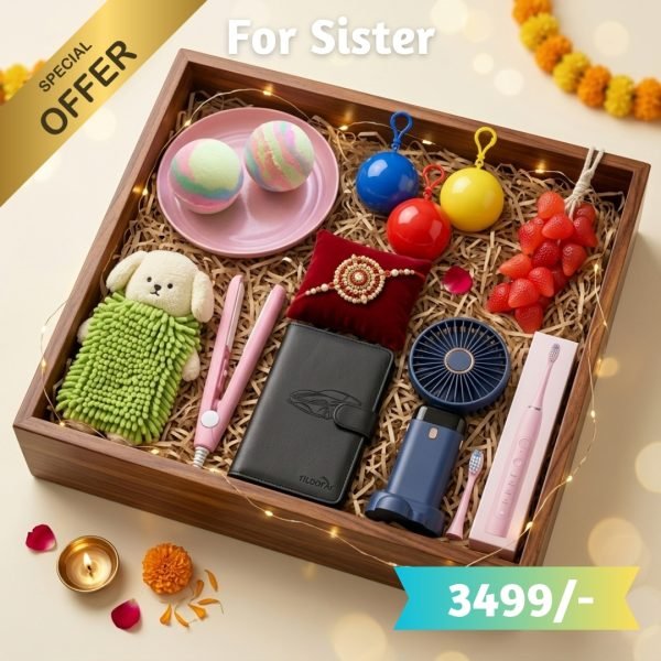 For Sisters Rakhi Special Silver Gift Hamper | FREE Rakhi Included | Trending Gadgets & Premium Gifts